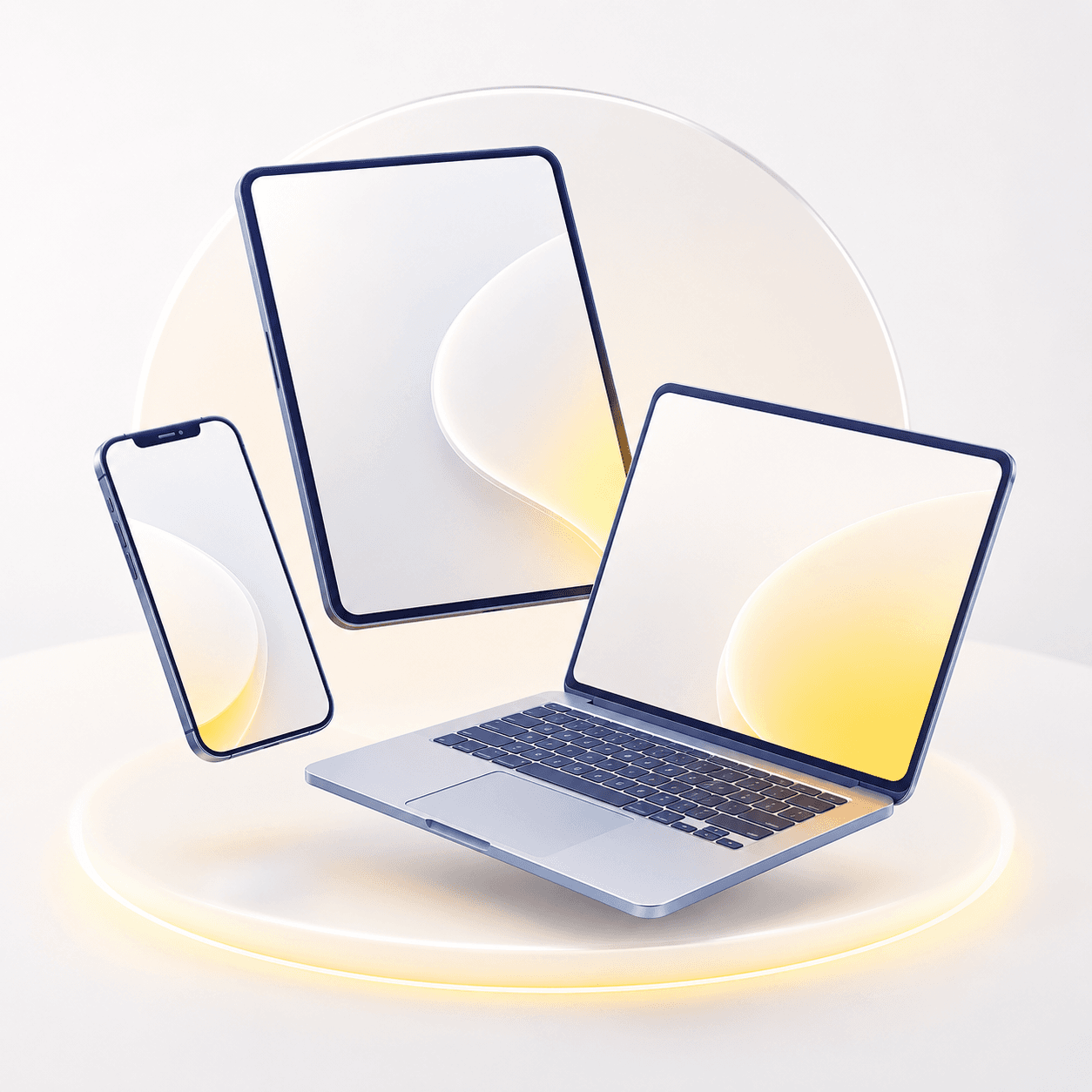 Phones, tablets, and laptops